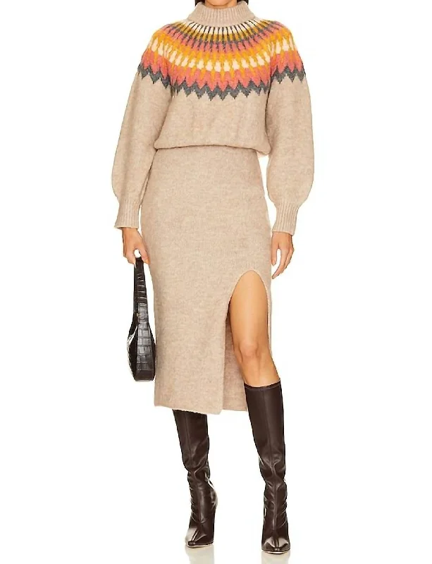  Women's A-Line DressesBoshi Midi Sweater Dress In Fall Multi