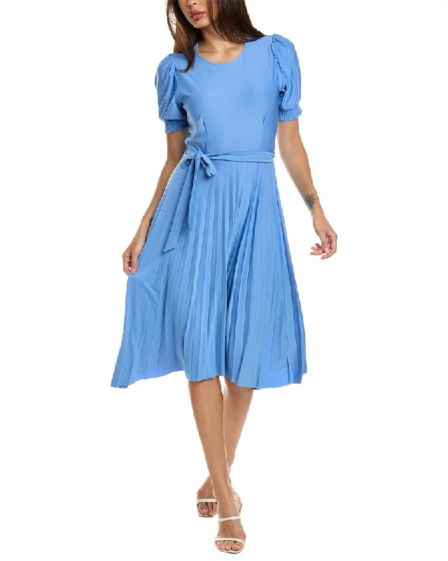 Women's Sweetheart-Neck DressesSharagano Puff Sleeve Midi Dress