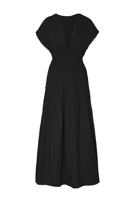 Women's Maxi DressesSorano Reversible Neckline Midi Dress In Black