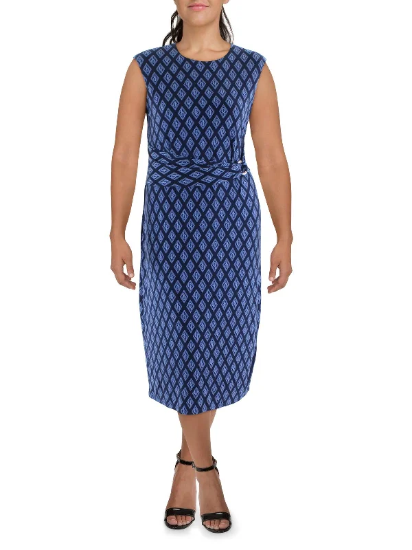 Women's Pencil DressesWomens Jersey Logo Print Midi Dress