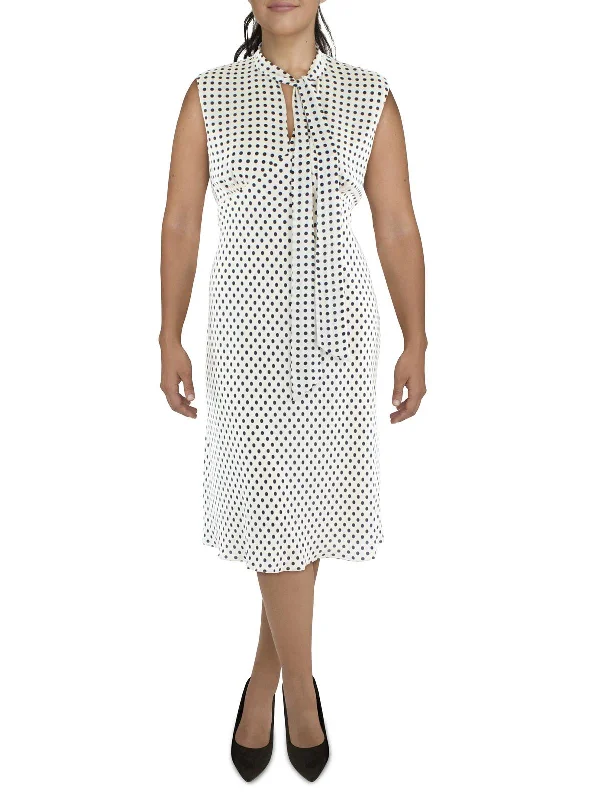 Women's Mini DressesWomens Polka Dot Midi Sheath Dress