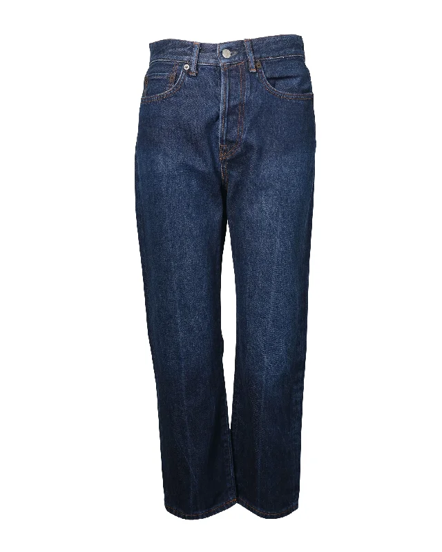 Women's Jodhpurs with Keyhole NeckAcne Studios Straight Cut Jeans in Blue Cotton