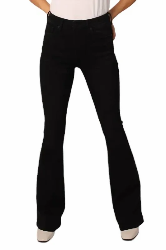 Women's Jodhpurs with Mid-LengthLaina High Rise Flare Jeans In Black