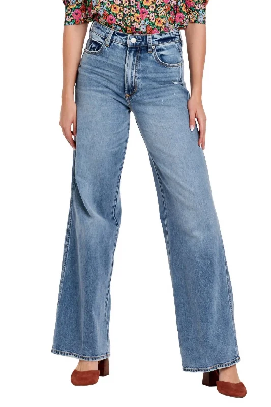 Women's Jodhpurs with Collarless DesignMarci Wide Leg Dad Jean In Riverton