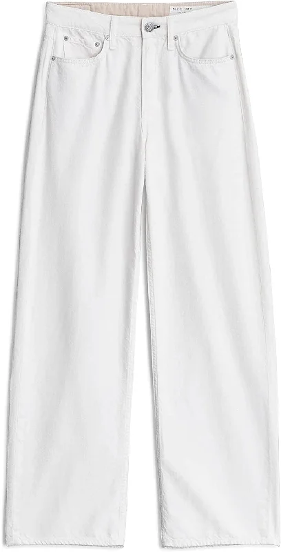 Women's Ankle-Length PantsRag & Bone Featherweight Logan Ecru Wide Leg Jeans