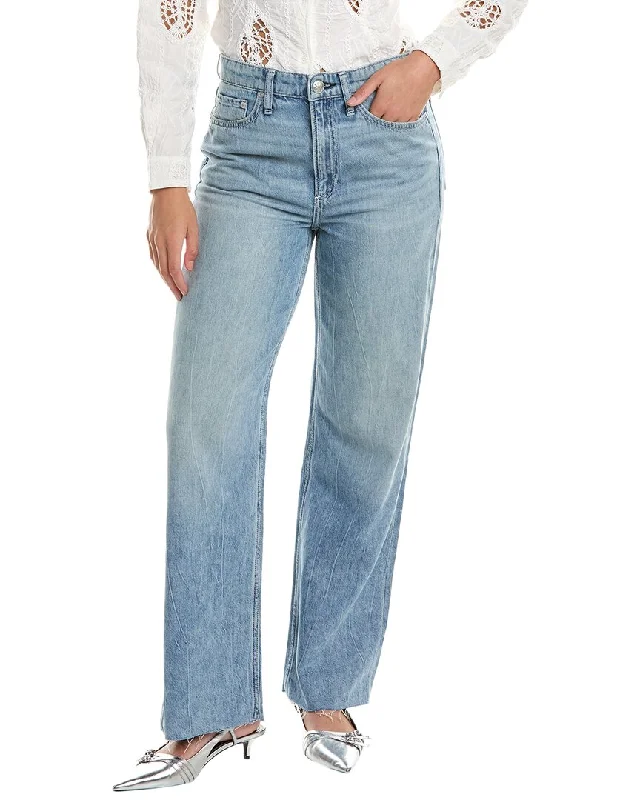  Women's High-Waisted Pantsrag & bone Logan Mira Wide Leg Jean