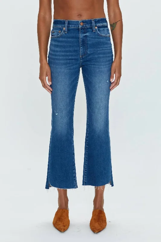 Women's Jodhpurs with Collarless DesignWomen's Lennon High Rise Crop Jeans In Countryside Vintage