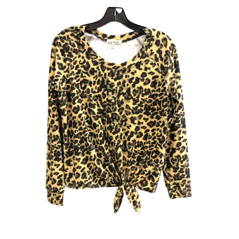 Women's Blouse with Puffed SleevesTop Long Sleeve By Cmc In Animal Print, Size: Xs