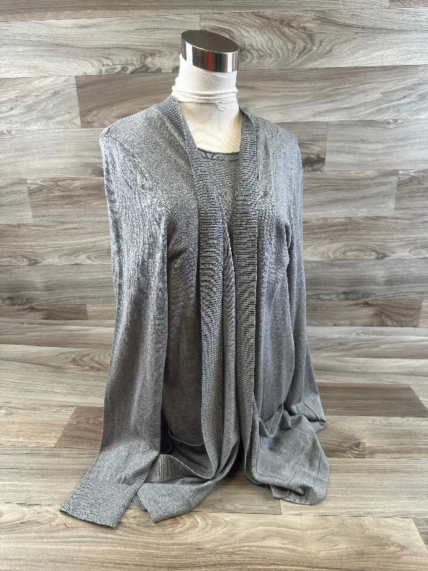 Women's Blouse with Keyhole CollarTop Long Sleeve By J. Jill In Grey, Size: Xl