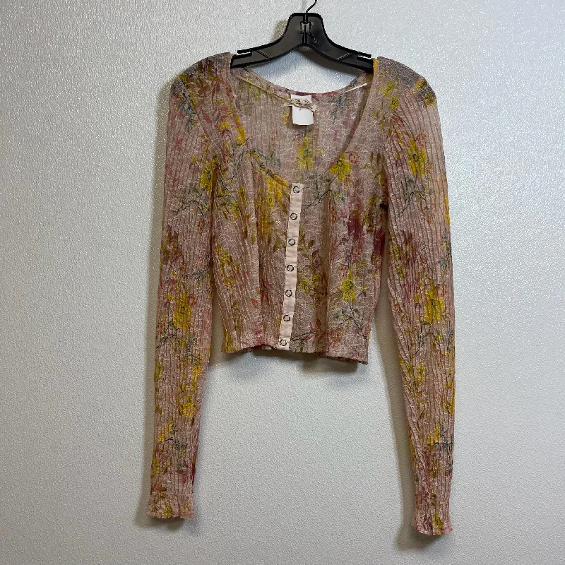 Women's Blouse with Shawl CollarTop Long Sleeve By We The Free In Multi-colored, Size: S