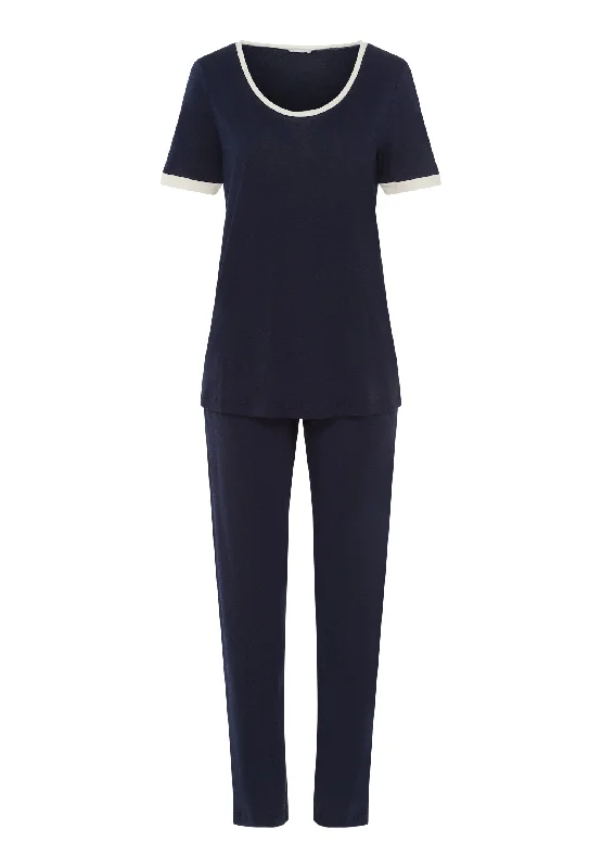 women's pajamas for bed and breakfast staysLaura Cropped Pajama Set | Midnight 74263-1630