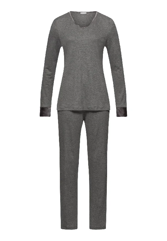 women's pajamas for those who cherish softnessVirginia TENCEL™ and Cotton Pajama Set | Stone Melange 74876-1119