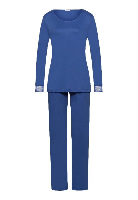 women's pajamas with a charming, vintage aestheticSophie Cotton Pajama Set | Blue Horizon 74879-2546