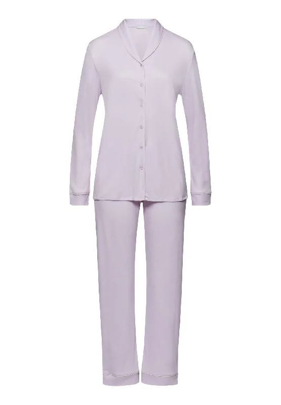 women's pajamas for travelNatural Comfort TENCEL™ Button Front Pajama Set | Lilac Fog 77966-2464