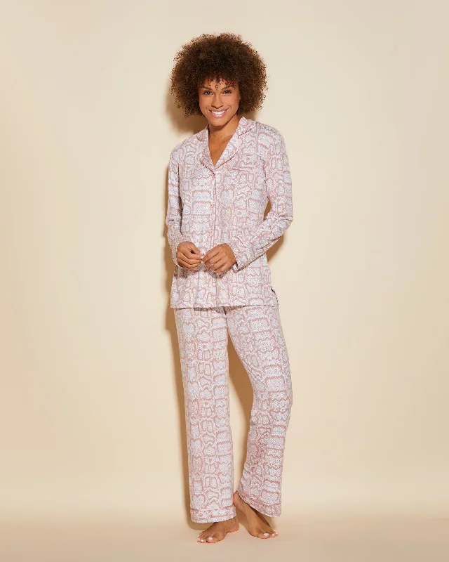 women's pajamas with a fitted designLong Sleeve Top & Pant Pajama Set