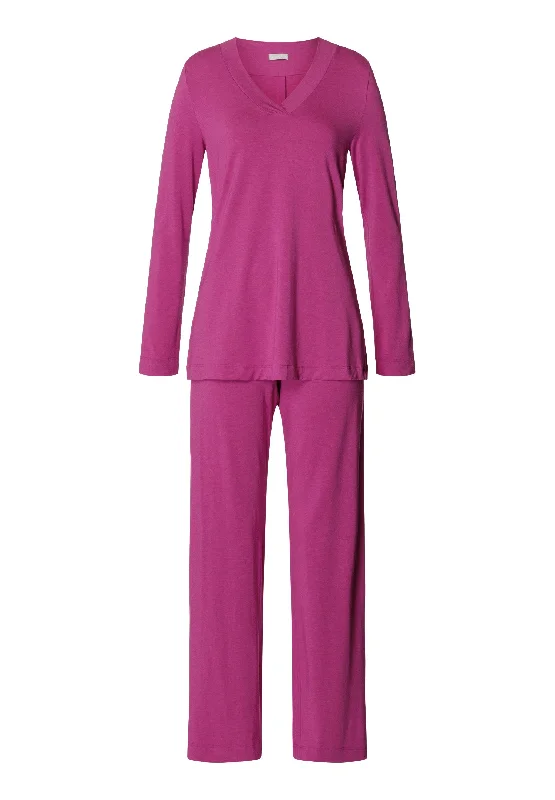 women's pajamas for ultimate relaxationChampagne V-Neck Pajama Set | Very Berry 76704-1370