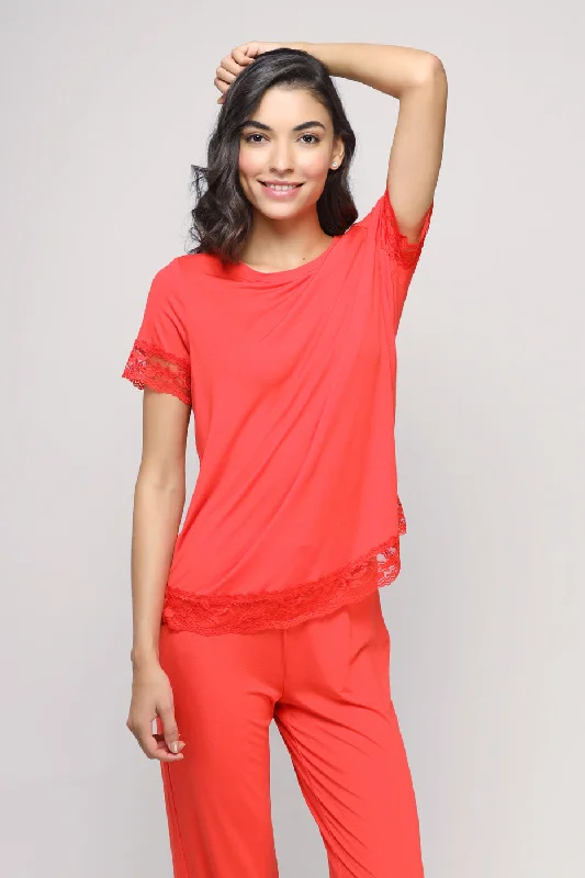 women's pajamas for winter warmthDelicate Lace Angel Top