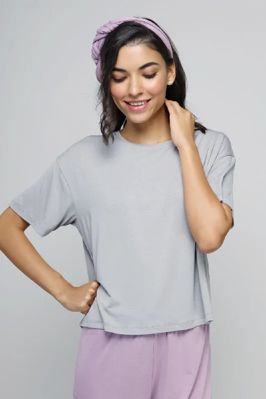 women's pajamas for campingLazy Grey Crop Top