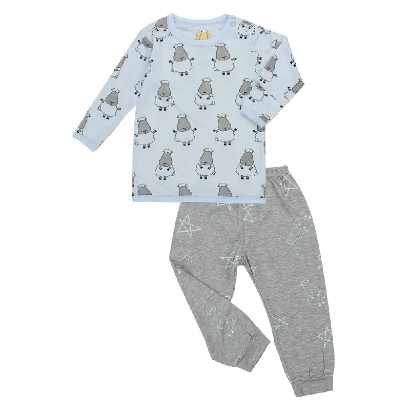 women's pajamas for yoga and meditationPyjamas Set Big Sheepz Blue + Big Star & Sheepz Grey