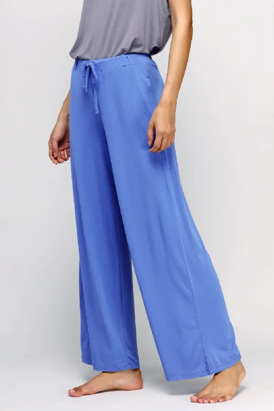 women's pajamas with a stylish cutRelaxed Blue Flared Lounge Pant