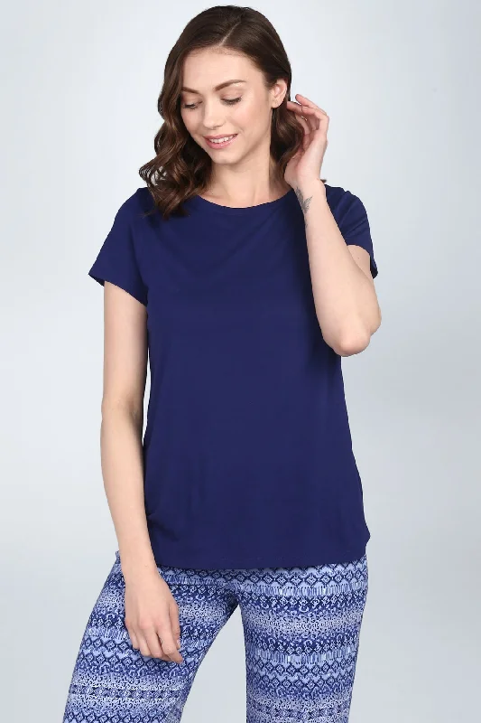 women's pajamas for everyday wearRoyal Blue Top