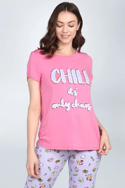 women's pajamas with snap buttonsTime to Chill Top