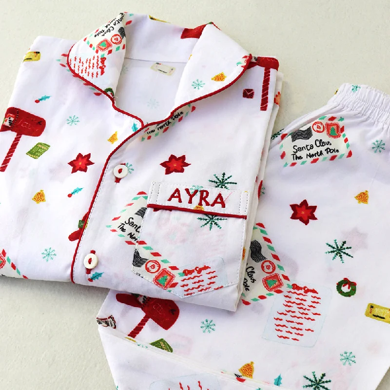 women's pajamas for a night of restWomen Letter To Santa Pajama Set