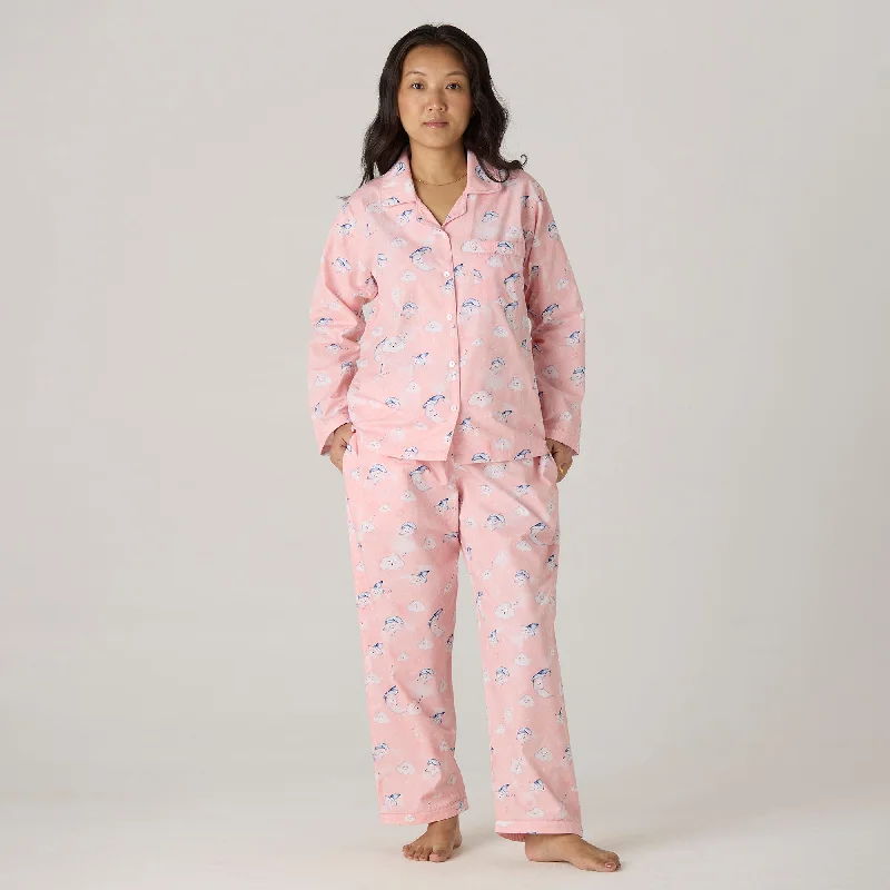 women's pajamas for lounging around the houseWomen Organic Celestial Pink Pajama Set